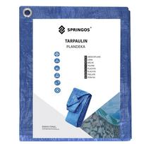 brezentas tentas - Tentas Springos GA2122, mėlynas, 3 m x 3 m - 1 nuotrauka