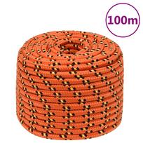 Valties virvė, oranžinės spalvos, 14mm, 100m, polipropilenas