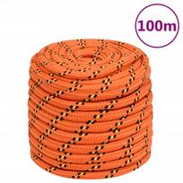 Valties virvė, oranžinės spalvos, 16mm, 100m, polipropilenas