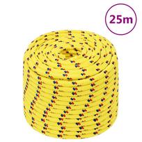 Valties virvė, geltonos spalvos, 12mm, 25m, polipropilenas
