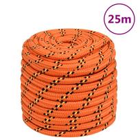Valties virvė, oranžinės spalvos, 18mm, 25m, polipropilenas