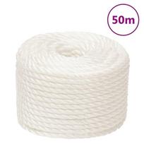 Darbo virvė, baltos spalvos, 10mm, 50m, polipropilenas