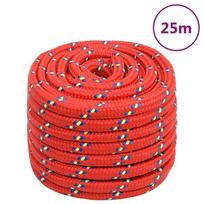 virve 20mm - Valties virvė, raudonos spalvos, 20mm, 25m, polipropilenas - 1 nuotrauka