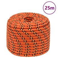 Valties virvė, oranžinės spalvos, 12mm, 25m, polipropilenas