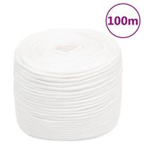Valties virvė, visiškai balta, 6mm, 100m, polipropilenas