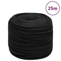 Valties virvė, visiškai juoda, 8mm, 25m, polipropilenas