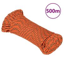 Valties virvė, oranžinės spalvos, 3mm, 500m, polipropilenas