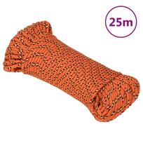 Valties virvė, oranžinės spalvos, 4mm, 25m, polipropilenas