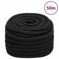 virve 20mm - Valties virvė, visiškai juoda, 20mm, 50m, polipropilenas - 2 nuotrauka