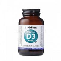 vitaminas d 2000 - VIRIDIAN Vitamin D3 2000iu Vegan kapsulės, 60 vnt. - 1 nuotrauka
