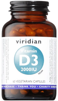 vitaminas d 2000 - VIRIDIAN Vitamin D3 2000iu Vegan kapsulės, 60 vnt. - 3 nuotrauka