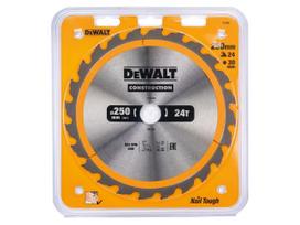 Pjovimo diskas medienai DeWalt; 250x3x30,0 mm; Z24; 10°
