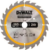 Pjovimo diskas medienai DeWalt; 165x1,86x20,0 mm; Z24; 20°