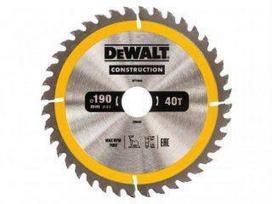 Pjovimo diskas medienai DeWalt Construction; 190x30 mm; Z40