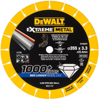metalo pjovimo diskai - DEWALT TARCZA METAL 355x3,3x25,4mm DIAMENTOWA - 1 nuotrauka