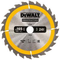 DEWALT PIŁA TARCZ.165x20mmx24z