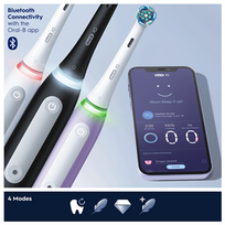elektrinis dantu sepetelis oral b io series 4 - Braun iO Series 4, violetinis - 6 nuotrauka