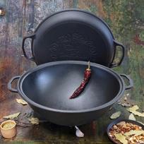 senukai kazanas - Ketaus KAZANAS  WOK 8 l su ketaus dangčiu T405CP - 1 nuotrauka