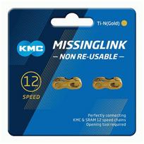 dviracio grandine - KMC MissingLink 12NR Ti-N Gold 2pcs - 2 nuotrauka