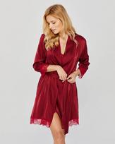 Chalatas moterims Mona Satin, raudonas