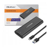 m2 sata - QOLTEC 50312 Enclosure for M.2 SATA SSD / NVME / - 2 nuotrauka