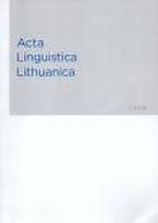 Acta Linguistica Lithuanica 68