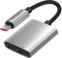 apple usb c adapter - 2in1 garso adapteris Mcdodo CA-5570 2in1 USB-C į 2x USB-C - 4 nuotrauka