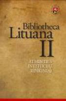 Bibliotheca Lituana II. Atminties institucijų rinkiniai