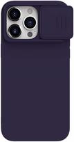 apple iphone 15 pro deklas silicone - Nillkin CamShield Silky Silicone Apple iPhone 15 Pro Max tamsiai violetinis - 1 nuotrauka