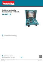raktu galvuciu komplektas - Makita D-31778, 104 dalys - 4 nuotrauka