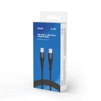 usb c 100w laidas - Savio CL-160 USB kabelis 2 m USB 2.0 USB C - USB C Juoda - 1 nuotrauka