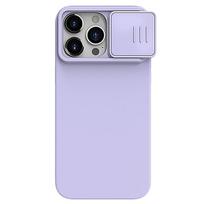 apple iphone 15 pro deklas silicone - Nillkin CamShield Silky Silicone Apple iPhone 15 Pro šviesiai violetinis - 2 nuotrauka