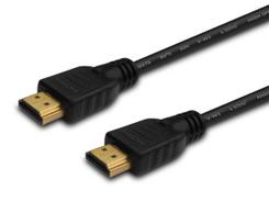 laidai kabeliai jungtys - Jungtis Savio HDMI / HDMI 1m Black - 4 nuotrauka