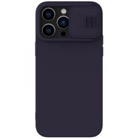 apple iphone 15 pro deklas silicone - Nillkin CamShield Silky Silicone Apple iPhone 15 Pro Max tamsiai violetinis - 3 nuotrauka