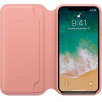 iphone xs deklas - iPhone X Leather Folio Soft Pink - 3 nuotrauka