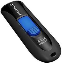 64gb usb - Transcend JetFlash 790 64GB Black/Blue (Juodas/Mėlynas) - 3 nuotrauka