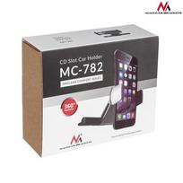 telefono laikiklis cd - Maclean MC-782 Phone holder for mounting in a CD slot aluminium + ABS - 8 nuotrauka