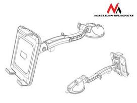 laikiklis maclean - Maclean MC-627 Universal Car Mobile Device Holder Mount Adjustable 5'' 11'' - 2 nuotrauka