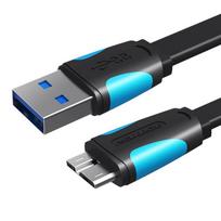 Vention VAS-A12-B025, Flat USB 3.0 A to Micro-B, 0.25m