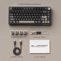 Royal Kludge RK R75 Silver Switches Phantom (Pilka)