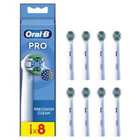 balajos - Dantų šepetėlio galvutė Oral-B EB20-8 Precision Clean Pro, balta, 8 vnt. - 1 nuotrauka