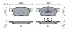 BOSCH 0 986 424 436 Brake pad set