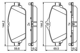 BOSCH 0 986 494 951 Brake pad set