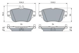 BOSCH 0 986 424 845 Brake pad set