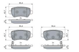 BOSCH 0 986 494 954 Brake pad set