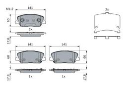 BOSCH 0 986 494 671 Brake pad set