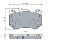 BOSCH 0 986 494 777 Brake pad set