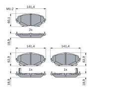 BOSCH 0 986 424 865 Brake pad set