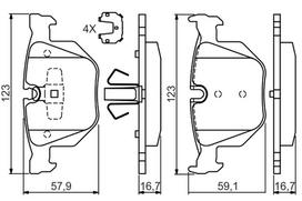 BOSCH 0 986 494 540 Brake pad set