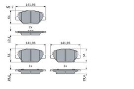 BOSCH 0 986 424 869 Brake pad set